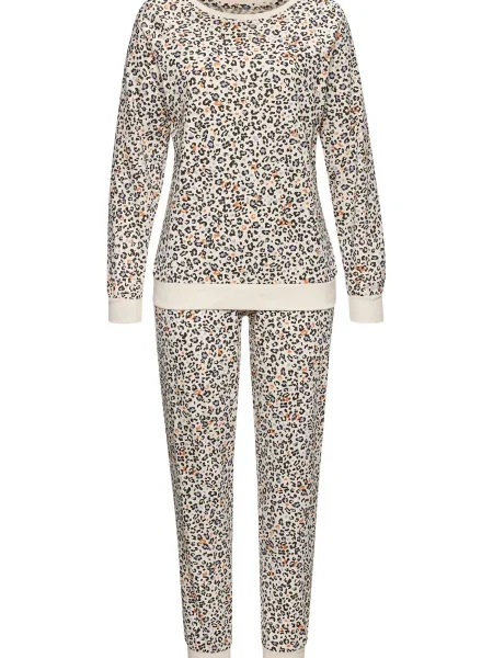 VIVANCE Pijama Dreams ecru / albastru deschis / portocaliu negru