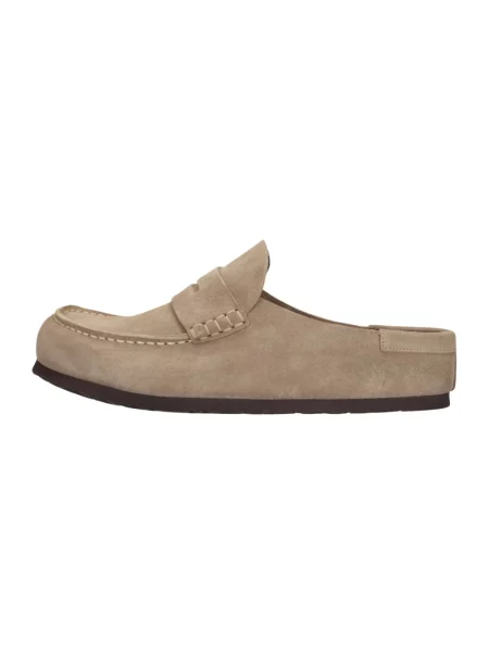 Chodaki z zamszu model Naples Wrapped' Birkenstock beżowe