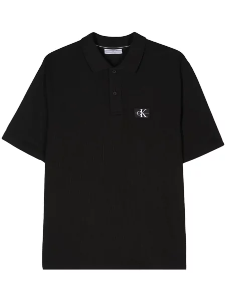 Polo Calvin Klein Jeans în carouri negru