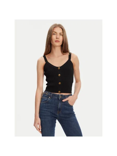 Guess Τοπ Regular Fit μαύρο