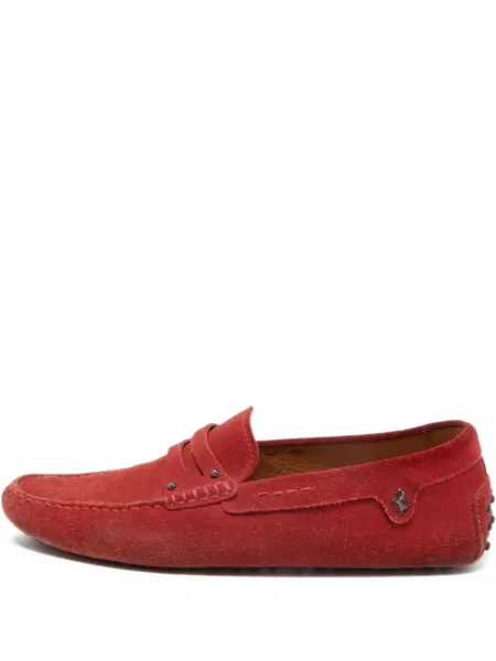 Semišové retro loafers Tod's Vintage červené