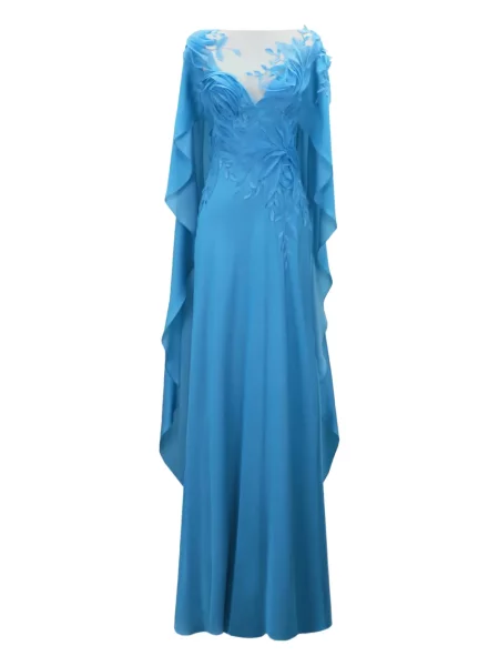 Rochie Gemy Maalouf cu volane de costum albastru