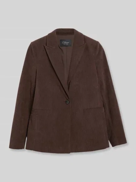 Długi żakiet o kroju regular fit z imitacją sztruksu S.oliver Black Label