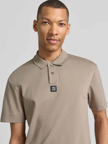 Koszulka polo o kroju regular fit z czystej bawełny model DEABONO' Hugo