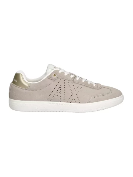 Sneakersy Armani Exchange zamszowe beżowe
