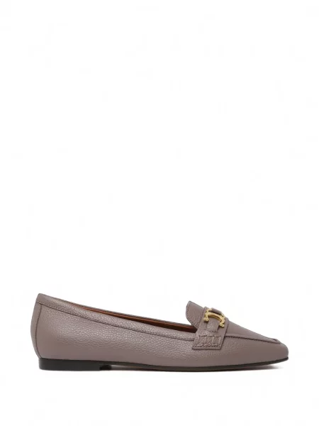 Pantofi loafer Pollini din piele gri