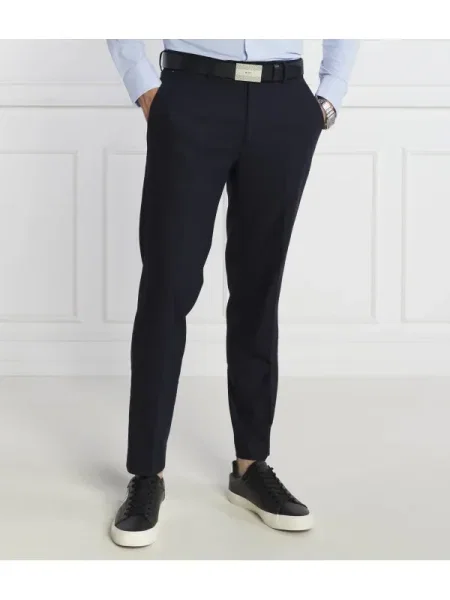 BOSS BLACK Pantaloni P Genius CW cu adaos de lână negru