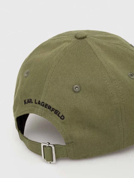 Czapka z daszkiem Karl Lagerfeld zielona
