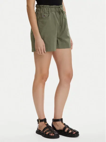 Tommy Jeans Kelnės ESSENTIAL tamsiai mėlyna raudona / balta žalia