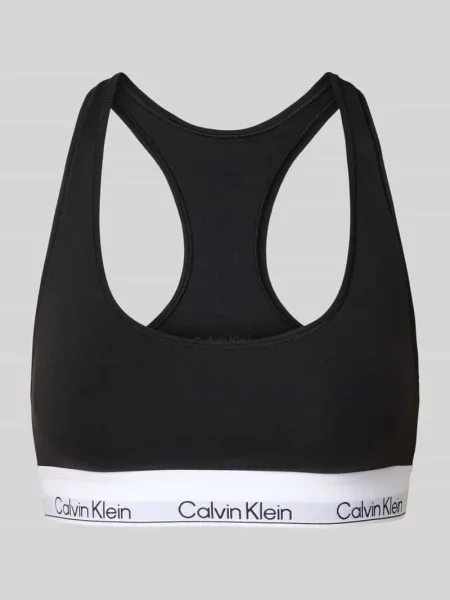 Biustonosz typu bralette z z logo Calvin Klein Underwear czarny