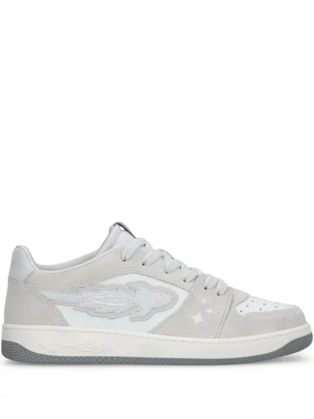 Sneakerși Enterprise Japan cu șireturi din dantelă alb