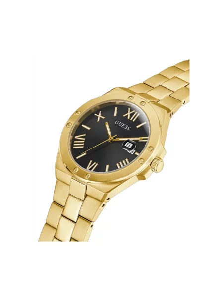 Lniany zegarek Guess żółty