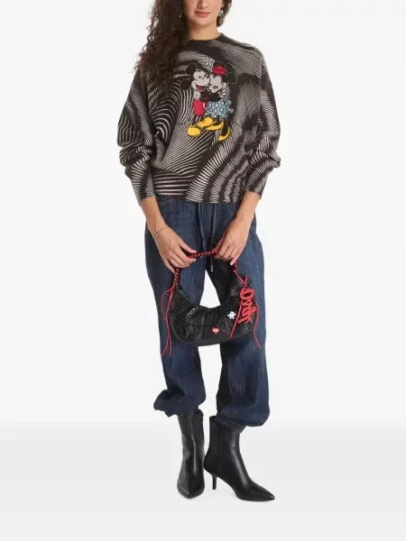 Pulover Desigual cu imagine negru