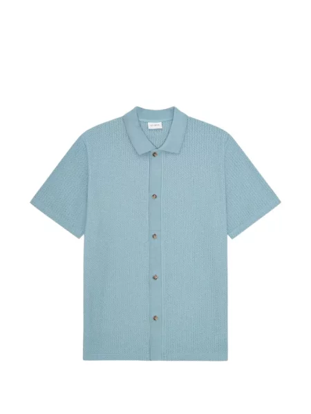 Scurt cardigan Les Deux tricotate albastru