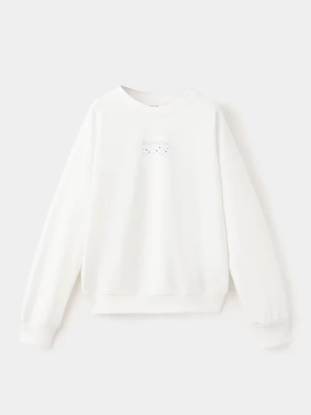 Bluza ze wzorem złamana biel Dzieci lata MANGO KIDS