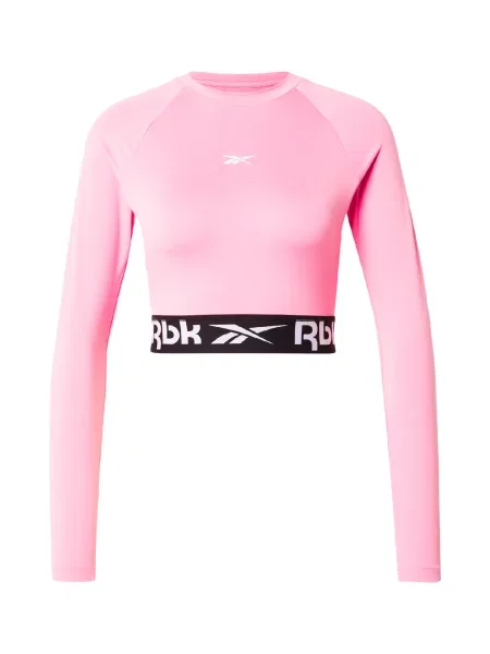 Reebok Funkční tričko pink / černá bílá