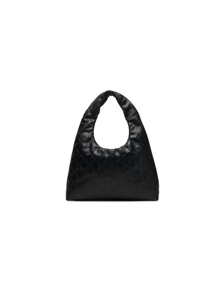 Táska Calvin Klein Emblem Aop Puffer Lg Shoulder Ba fekete