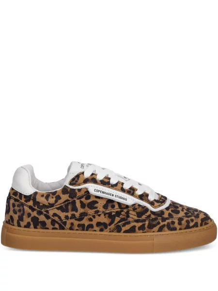 Sneakerși Copenhagen cu imagine cu model leopard maro