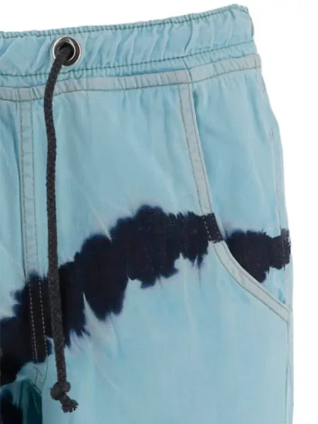 Džíny Don't @ Me s vázáním modré