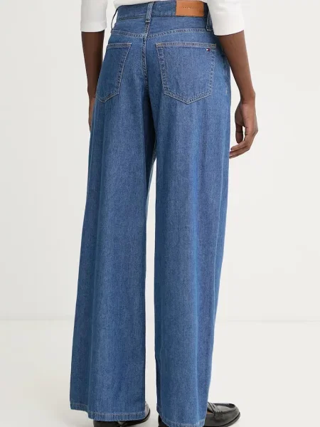 Tommy Hilfiger jeansy wide leg niebieskie