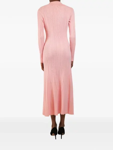 Rochie midi Self-portrait tricotate roz