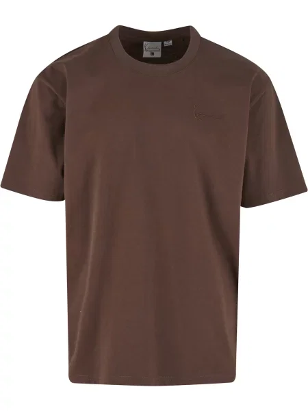 Karl Kani Tricou Slogan ciocolatiu / deschis / roșu bordeaux gri