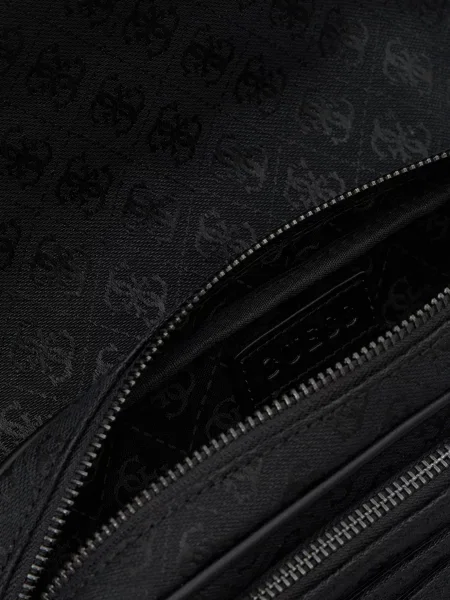Сумка через плечо Guess с принтом черная