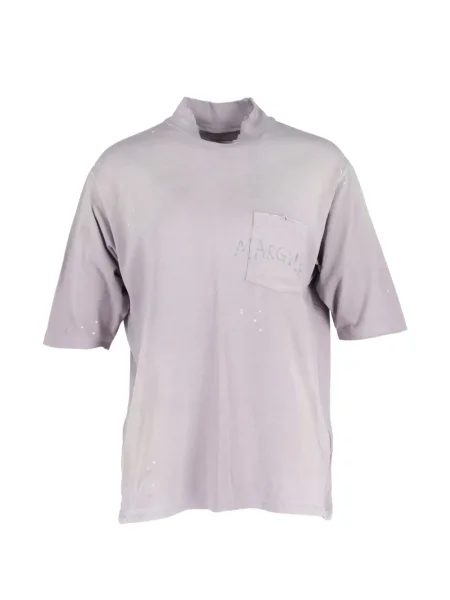 Tricou Maison Margiela zdrențuiți violet