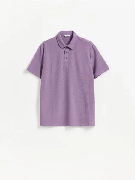 Reserved Tricou polo regular fit violet-închis violet