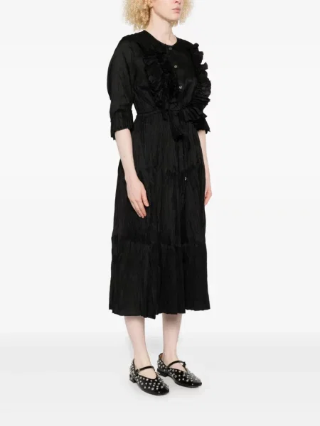 Rochie Christian Peau cu volane de costum negru