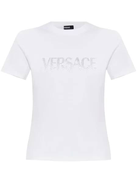 Tricou Versace de cristal alb