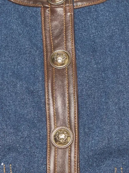 Top Sandro din piele albastru