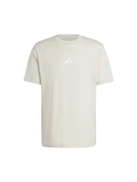 Tricou Adidas din jerseu cu autograf bej