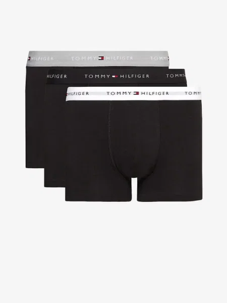 Tommy Hilfiger Set 3 perechi de boxeri negru