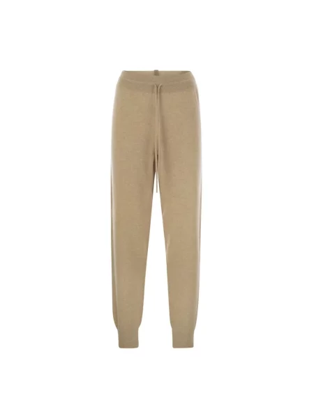 Lniane spodnie Fabiana Filippi beżowe