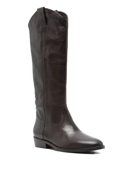 Botine Curiositè din piele cowboy maro