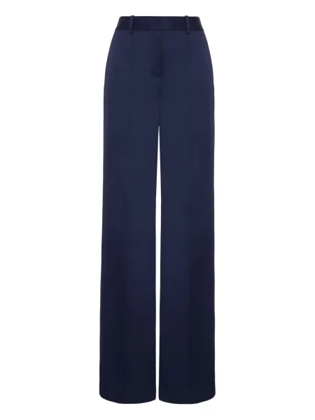 Pantaloni Adam Lippes de lână albastru