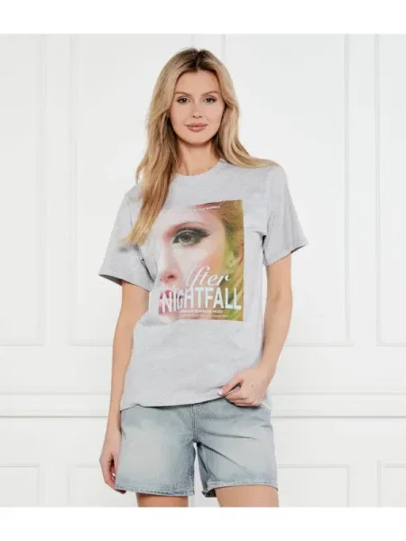HUGO Tricou Vintage Boxy Fit gri