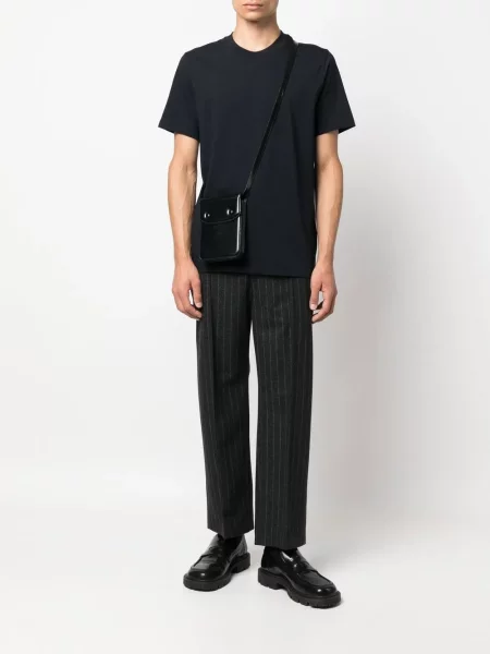 Trumpas marškinėliai Jil Sander mėlyna
