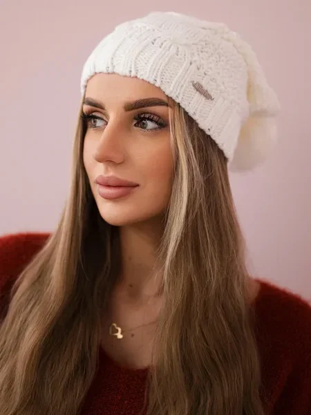 Șapcă Kesi din fleece alb