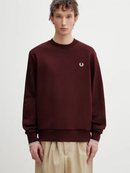 Fred Perry pulover bombažen bordo