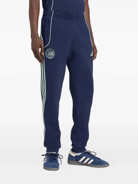 Cămașă Adidas cu dungi cu broderie clasică gri