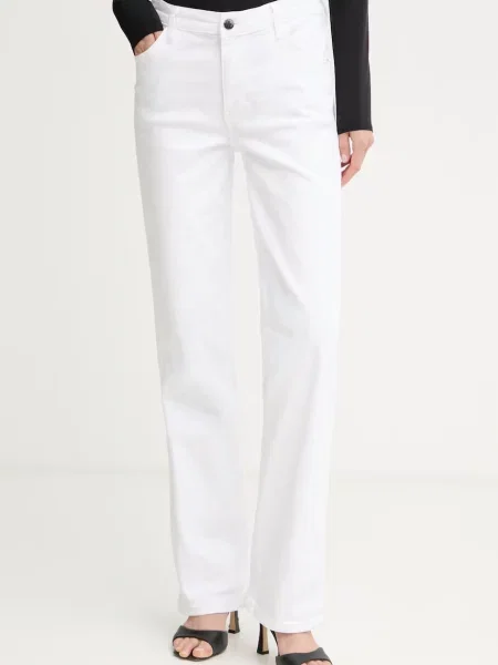 Guess blugi straight pentru femei alb