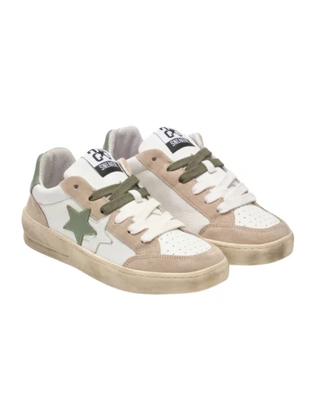 Sneakersy 2star skórzane beżowe