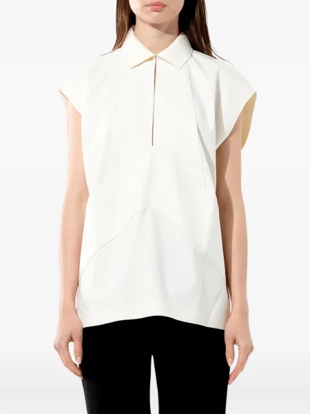 Top Balenciaga fără mâneci alb