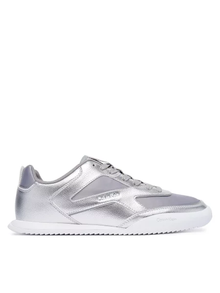 Superge Calvin Klein Low Pro Run Lace Stripe Met Lth Srebrna