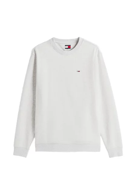 Pulover Tommy Hilfiger cu autograf gri
