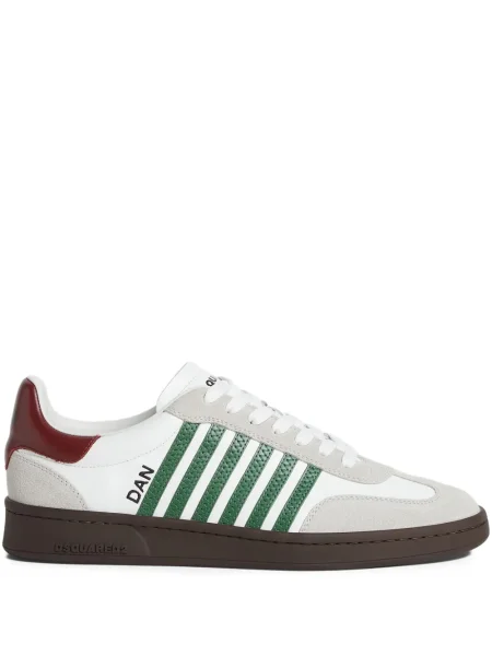 Sneakerși Dsquared2 din piele de căprioară alb