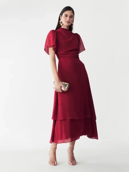 Willa Rochie de cocktail RORY' roșu