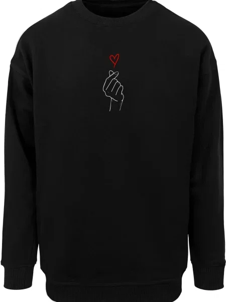 Palton Merchcode cu motiv cu inimi alb